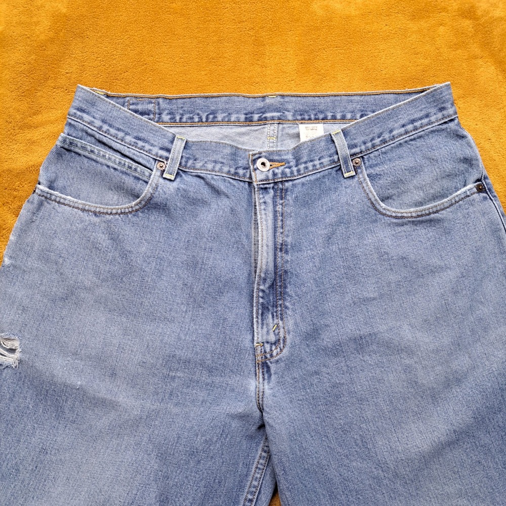 Levi's Dry Goods Jeans Mens 36x31 Blue Fair Distressed Straight Leg Denim - Picture 16 of 16